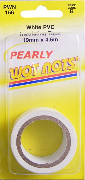 Wot-Nots PWN156 White Insulating Tape 19mm X 4.6m