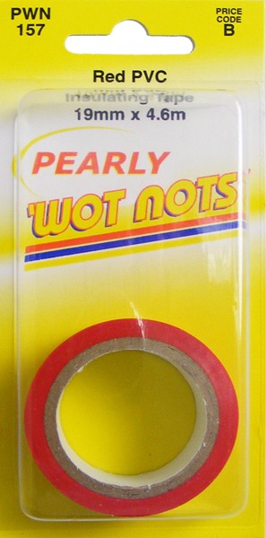 Wot-Nots PWN157 Pvc Insulating Tape Red 19mm X 4.6m