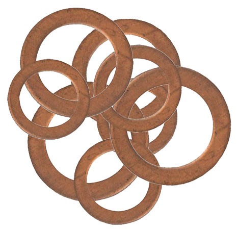 Wot-Nots PWN263 Washers Assorted Copper Large 9pk