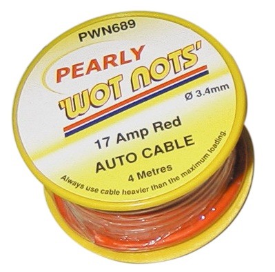 Wot-Nots PWN689 Wrg Cable Single 17 Amp X 4m Red