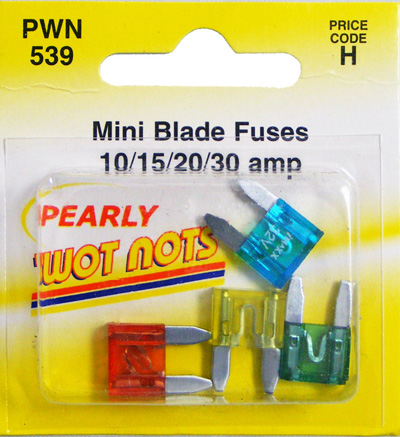 Wot-Nots PWN539 Fuse Mini Assorted 10/15/20/30amp