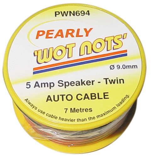 Wot-Nots PWN694 Wrng Cble Twin 5amp X 7m Speaker